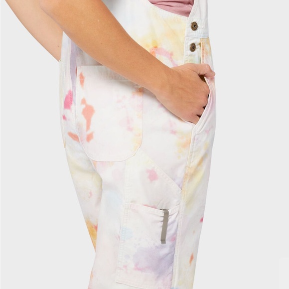 NWT Duluth Trading Co Wild Card Cotton Canvas Bib Overalls Size XS - Picture 9 of 9